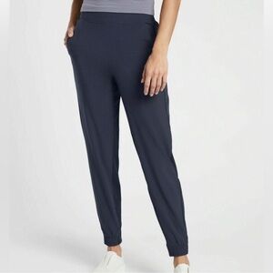 Athleta Navy Blue Brooklyn Legacy Mid Rise Jogger Pants Size 8